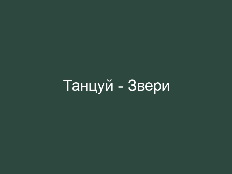 Звери танцуй